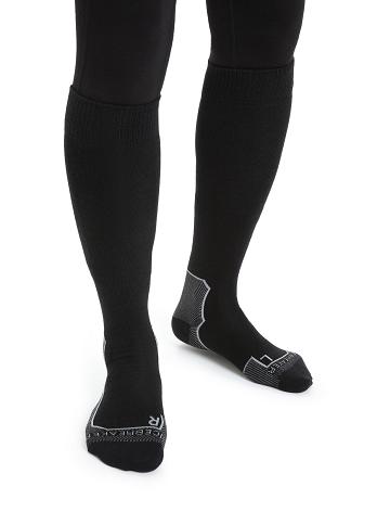 Women's Icebreaker Merino Ski+ Ultralight Over the Calf Socks Black | CA 1504ZUTG